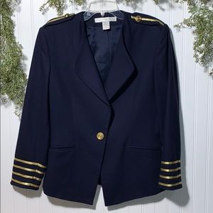 The Limited Military Style Wool Blend Blazer